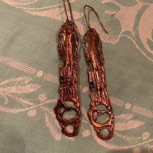 Rose gold stick dangle